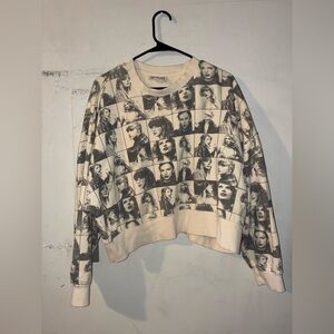 Taylor Swift Eras Tour Cropped Sweatshirt Medium Graphic Crewneck